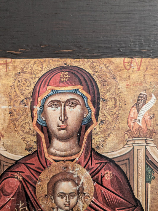 The Virgin Brephokratousa Enthroned icon