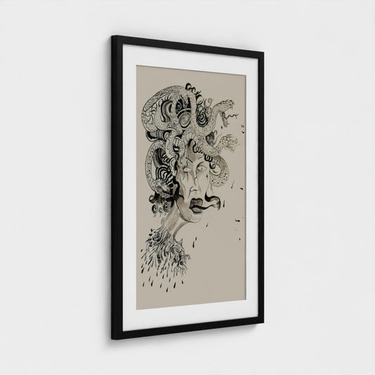 Medusa Unleashed in Monochrome and Technicolor (Framed Set of 2)
