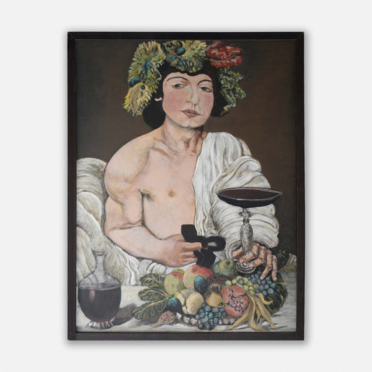 Bacchus after Caravaggio, 1598 (A Study) (2021)
