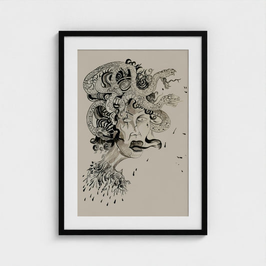 Medusa Unleashed in Monochrome